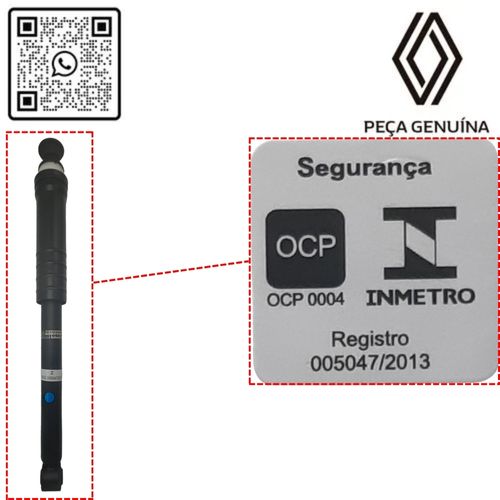 RN 03837R-2 562105270R AMORTECEDOR TRAS. SANDERO II RS 2.0 16V 14...ORIG -x2- -5-